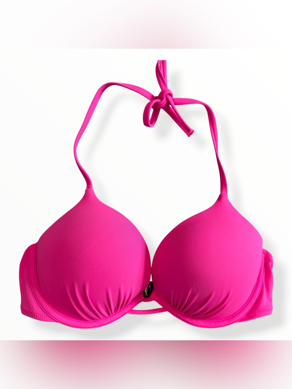 Victorias Secret Womens Size 34C Bombshell Push-up Halter Bikini Swim Suit Top